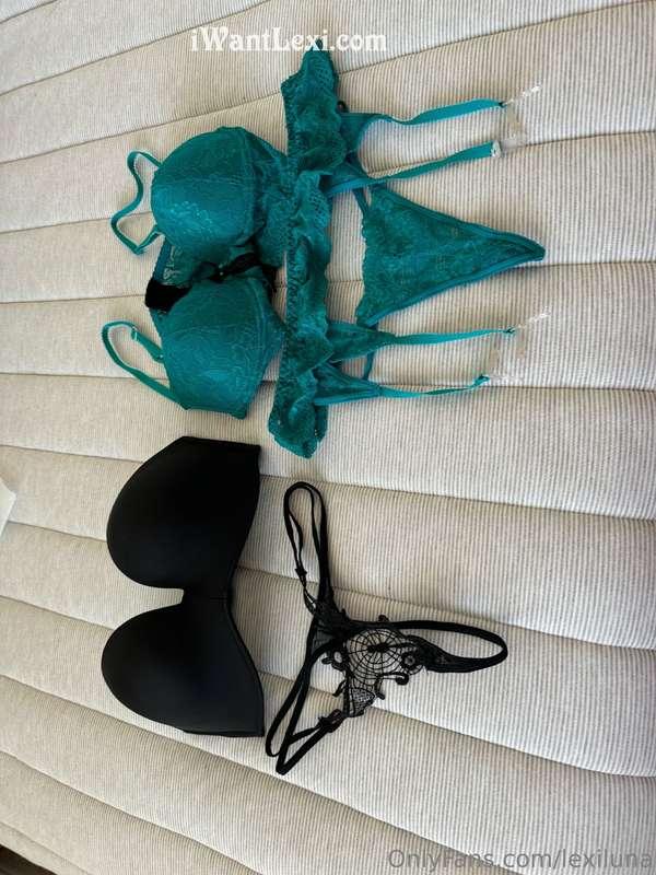 Message me if you are interested: The black bra and panty se..