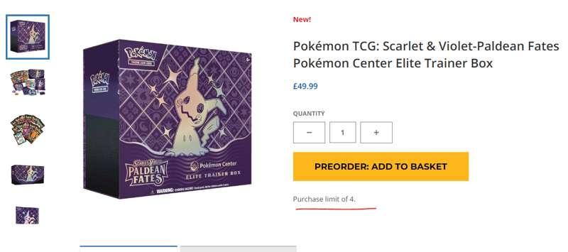 Pokemon Padean Fates Center Box zum UVP 