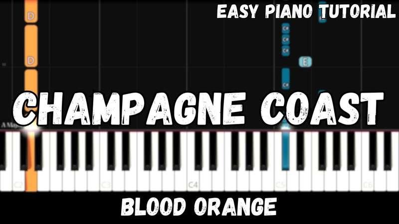 Easy MIDI - Blood Orange - Champagne Coast (Atlantic Notes Arrangement + Tempo + Colors + Key)