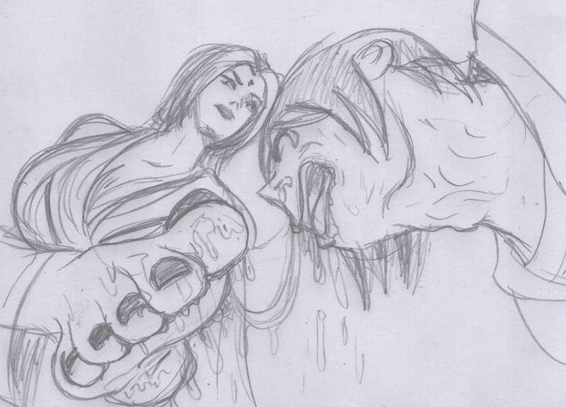Tsunade and Shizune Sketch Incomplete