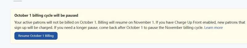 October deduction has been suspended
