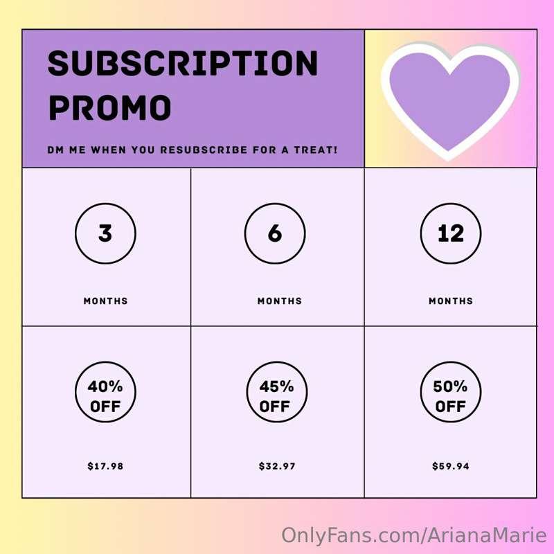 Hey babes! I have a promo going on with my subscription! The..