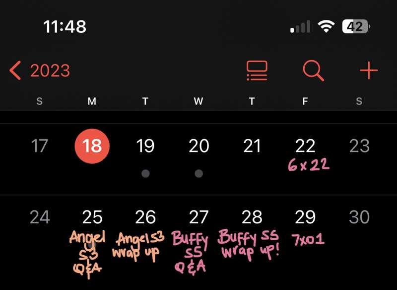 schedule update! :)