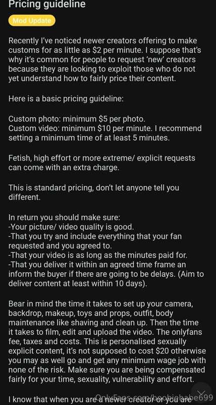 CHANGING THE MENU! FROM NOW ON MY PRICES WILL REFLECT THE BA..