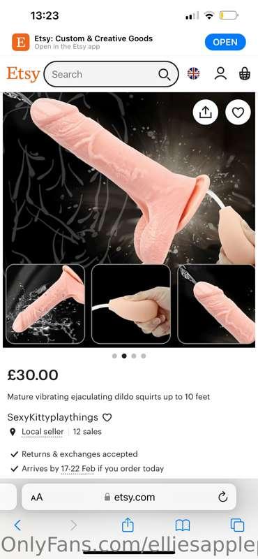 Buy me this dildo and you will get this video (me using it) ..
