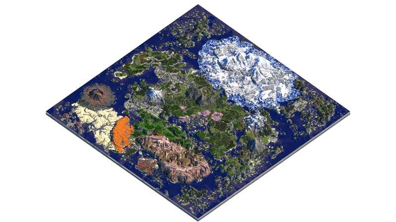 Stavageos - 6k,  3 Island World, Frozen Northern and Warm South