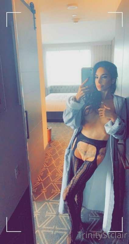 What if I welcome you to my hotel room wearing only this .....