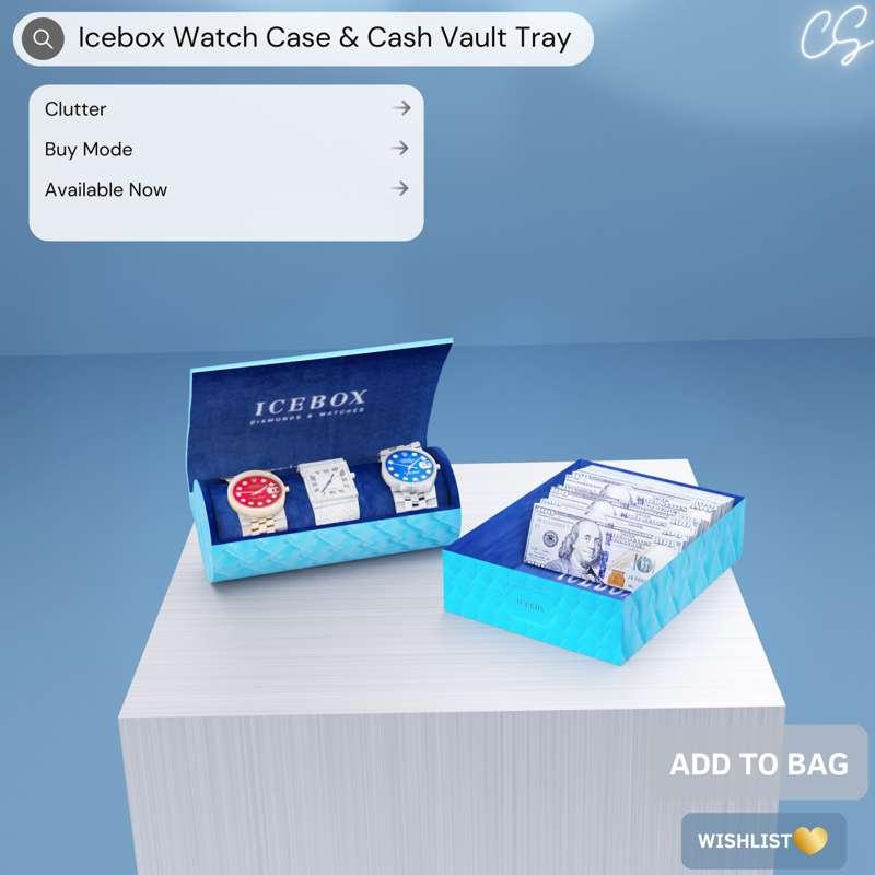 Icebox 3 Watch Case & Leather Cash Vault Tray