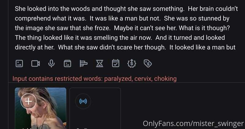 I tried to post my erotica here but as you can see I cannot...
