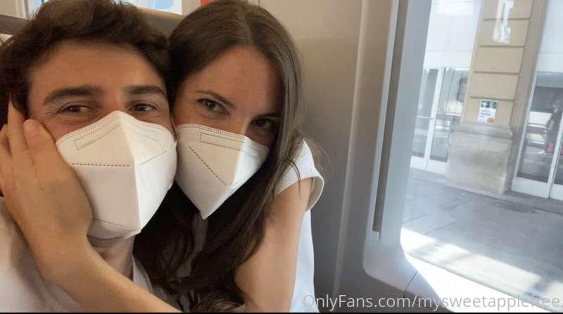 We have a whole train for ourselves 😏🥳 Madrid here we cum