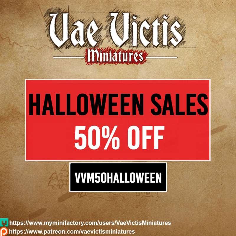 Halloween sales!!! 50% OFF our MyMiniFactory store!