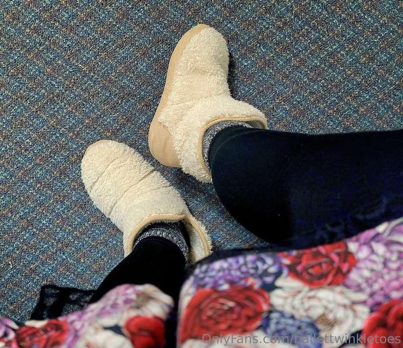 How sweaty do you think my feet get in these fuzzy slippers?..