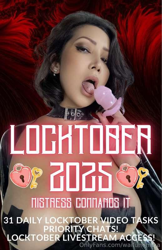It’s not too late to join Locktober on my kinky page 🤫 Grab ..