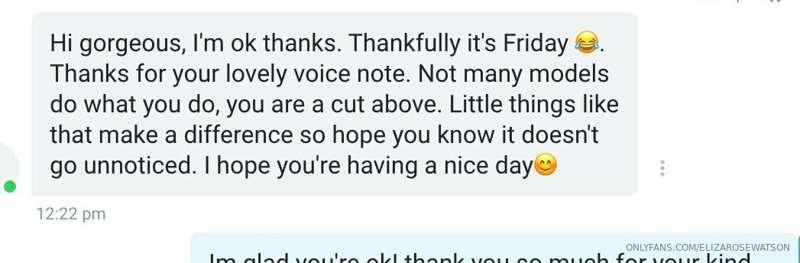 These are the kind of messages that make my absolute day and..
