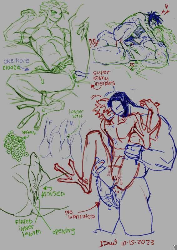 nsfw: frog humanoid anatomy