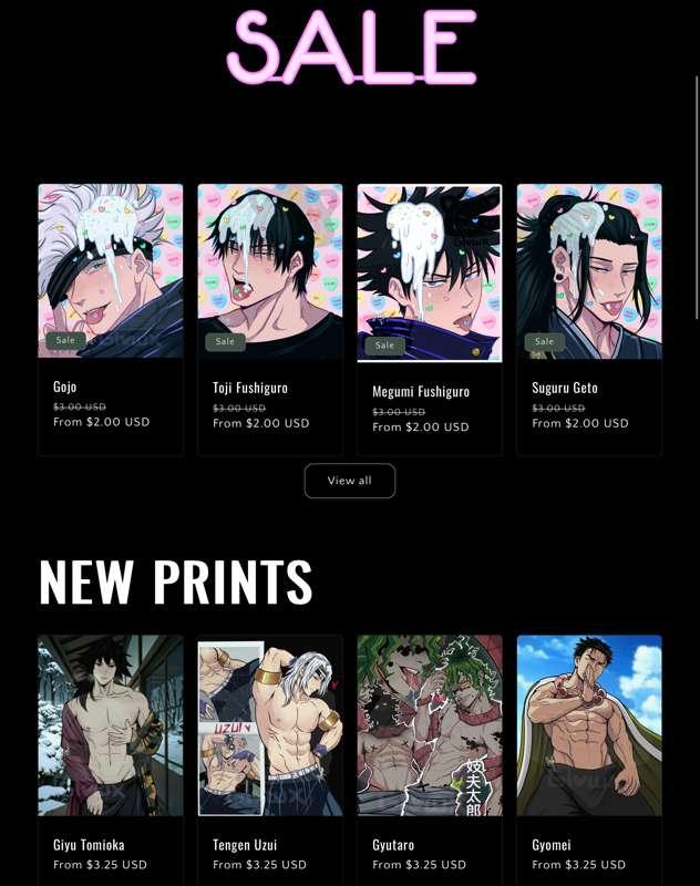 New Prints and Flash Sale are up!