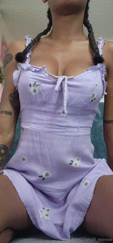 lil dress and no panties is always going to be my favorite c..