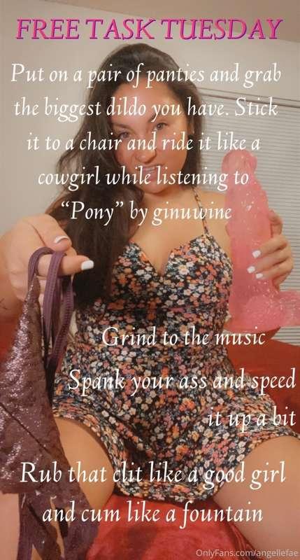 FREE TASK TUESDAY!!!

Ride it, my Pony🤤