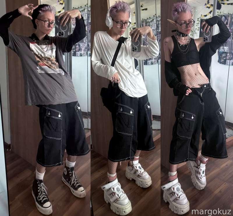 morning~

I shot a try-on video yesterday and halfway through decided to give it a plot: “which outfit should I wear to get coffee?”
cute idea, right?
except… the character is already drinking coffee from a can while getting ready x)

#fyp #tomboy #androgynous #nonbinary #tiktok #shorthair #freevideo #inked #skinny #tall