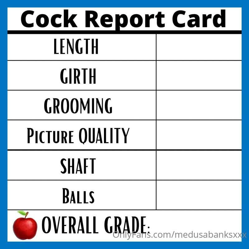**Cock report card🙈**
I hope you’ve been studying baby becau..