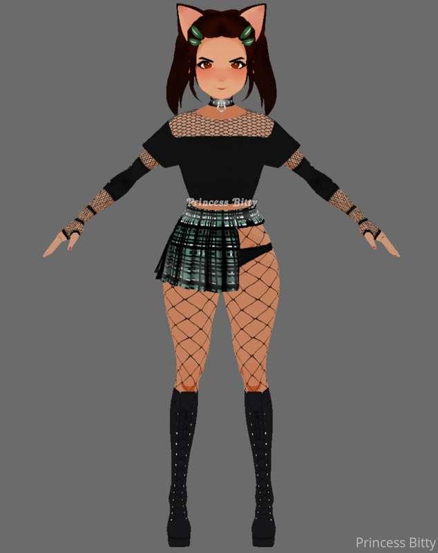 🔓 New Outfit Unlocked: Goth Kitty Bitty