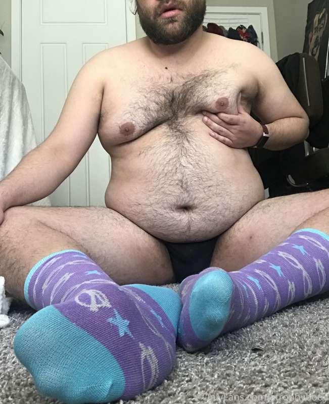 Showing off some new socks. Like a normal person ☺️ They wer..