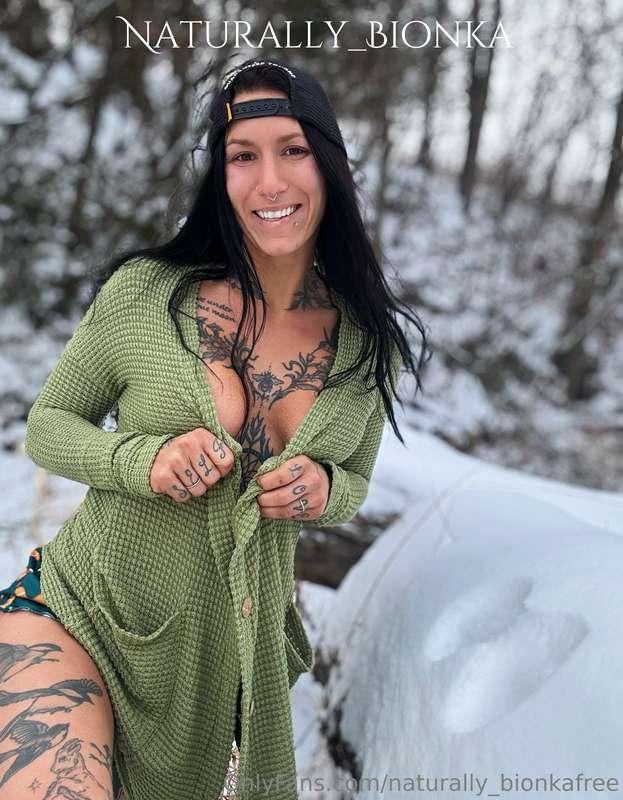 Making snow angels is my favorite winter hobby. 🤭😛