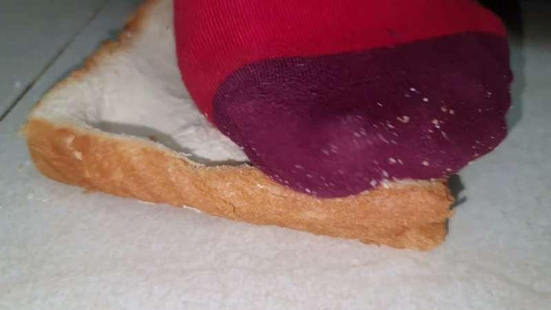 Close up bread crush