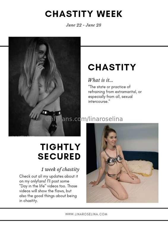 Are you excited for chastity week??
