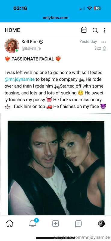 @itskellfire and I got freaky…. Please subscribe to her page..