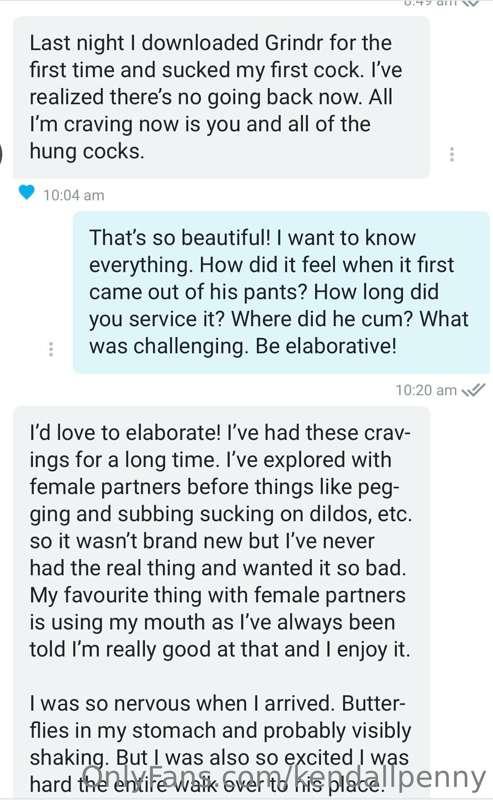 Male confession of draining his 1st cock. 😍 The only person ..