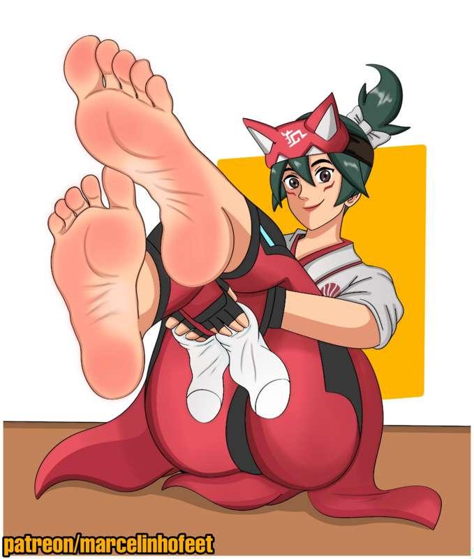Overwatch Girls Feet - Kiriko