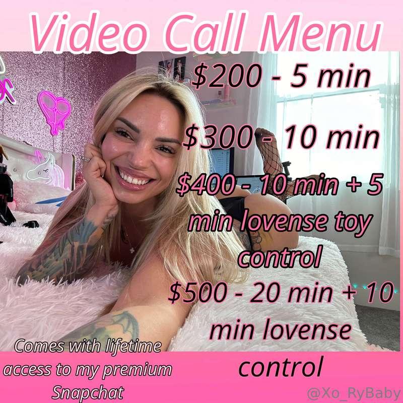 Video Calls!! DM me let’s set up a time!!