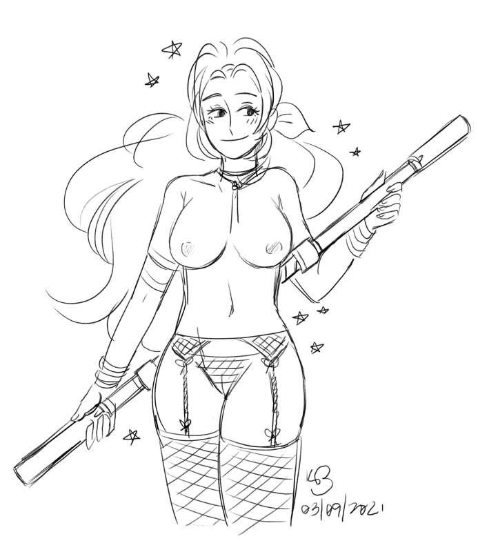 Sketchy Aerith pinup