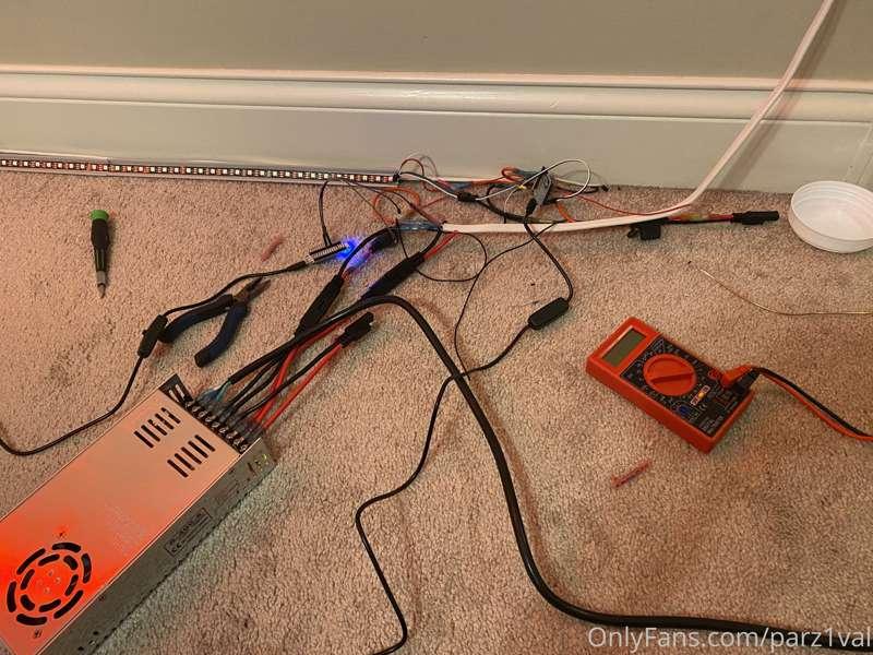 Don’t call OSHA pls. Preparing custom LEDs for Nicole's offi..