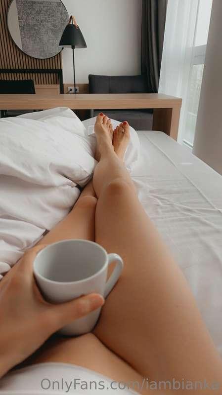 Good morning ☀️ tea time… wanna join me in bed?