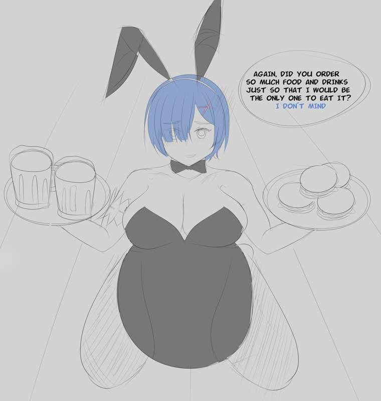 Stuffed Rem (Re:zero sketch)