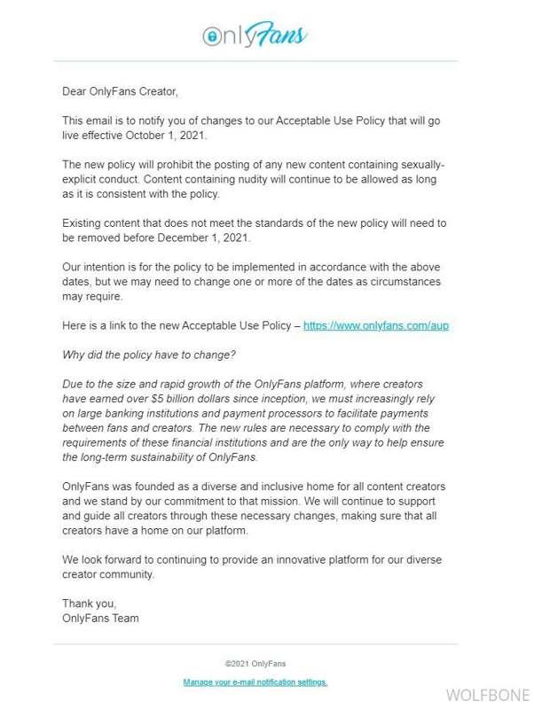 To address the discourse on OnlyFans decision to ban sexuall..