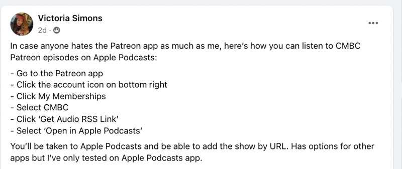 HOW TO LISTEN TO PATREON ON APPLE/SPOTIFY