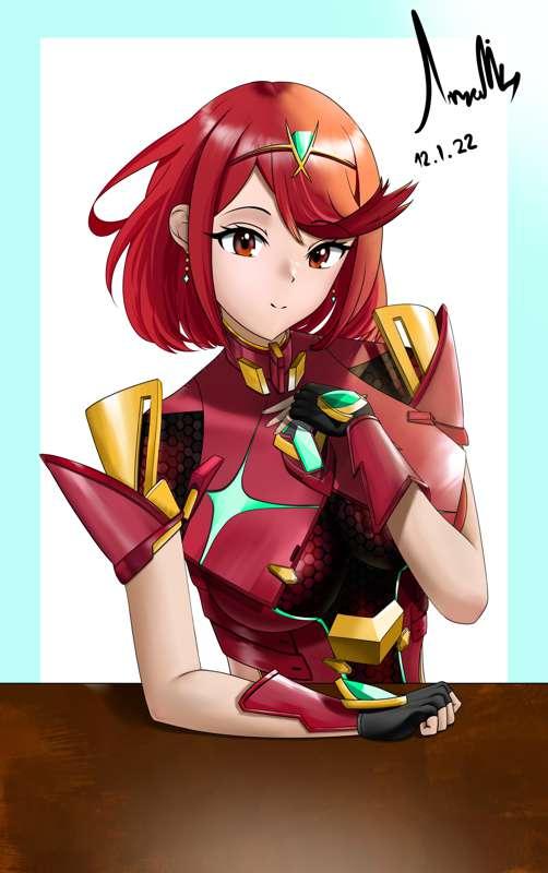 New non-tsf drawing~ (Pyra from xenoblade2)