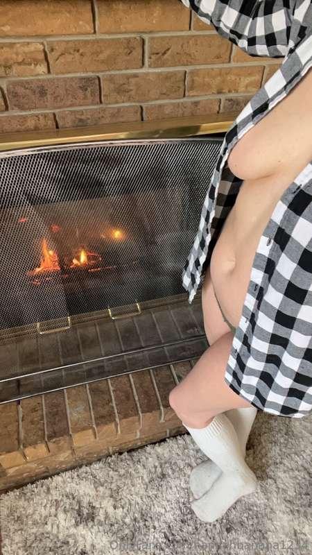 It’s a perfect day to cozy up with me by the fire 🔥