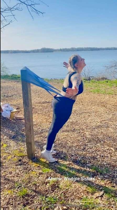 The wedgie sisters never miss a wedgie opportunity. The wedg..