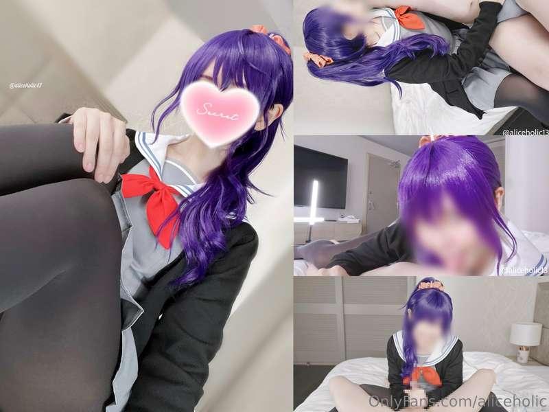 💜Japanese Game, School Uniform Cosplay | Femdom handjob,anal..