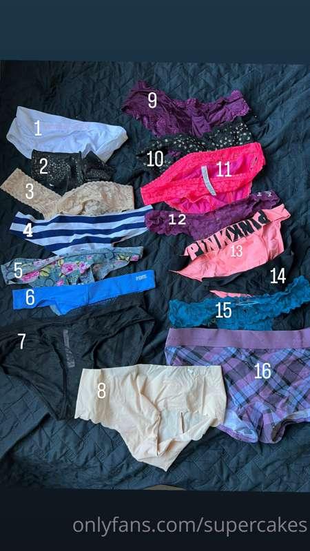 24 hour panty sale! 50$ each 😝 tip and 2 choices & don’t for..