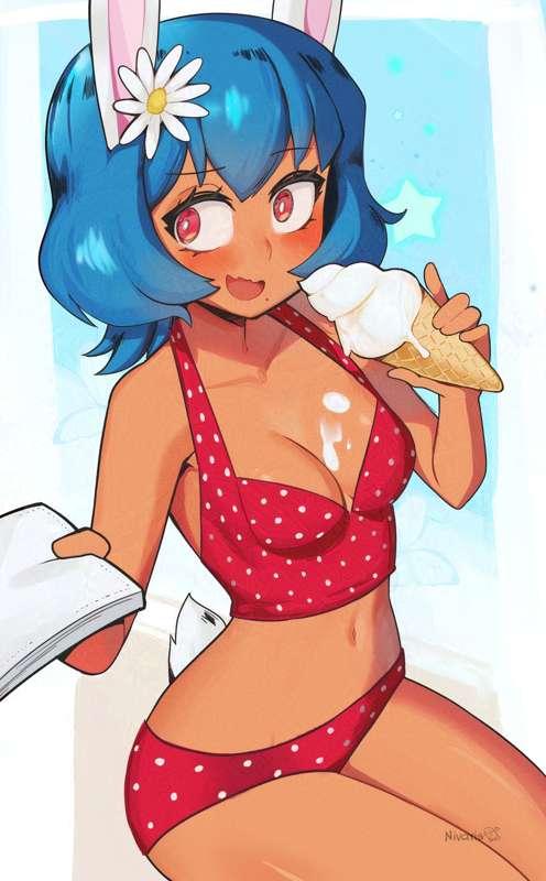 A messy bunny