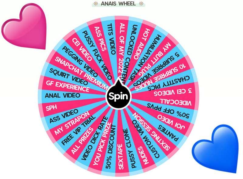 💖ANAIS CUM WHEEL💙

🔥Tip 15$ per spin 🔥
🔥you can win everythi..