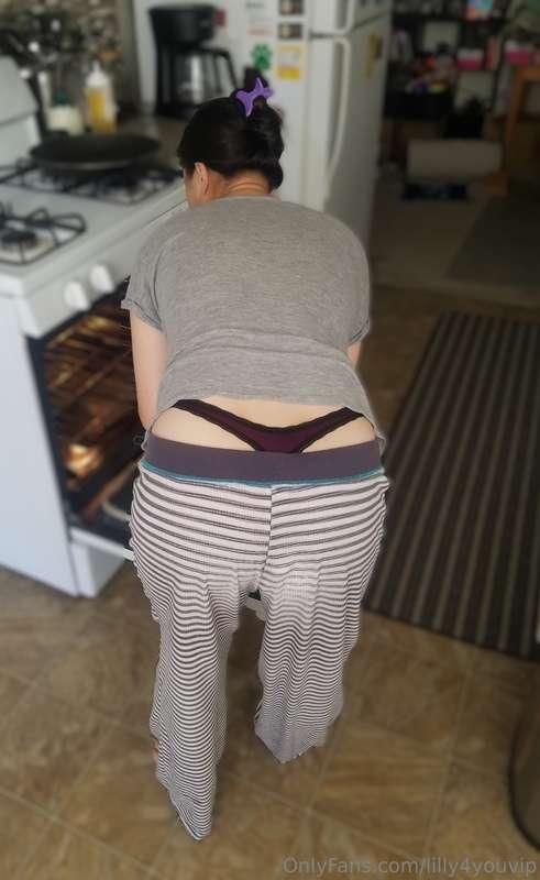 Just doing my everyday housewife chores for you.