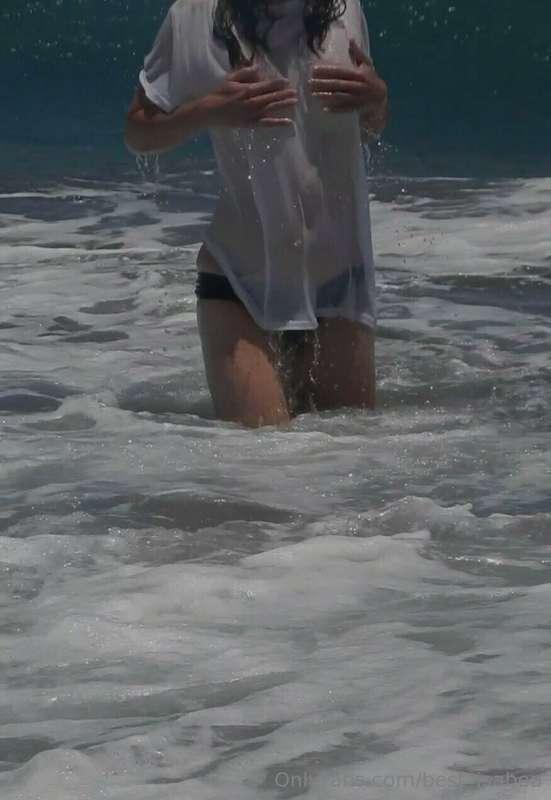 Completely wet T-shirt