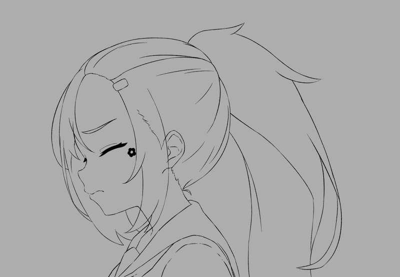 Neu's flowing hair WIP