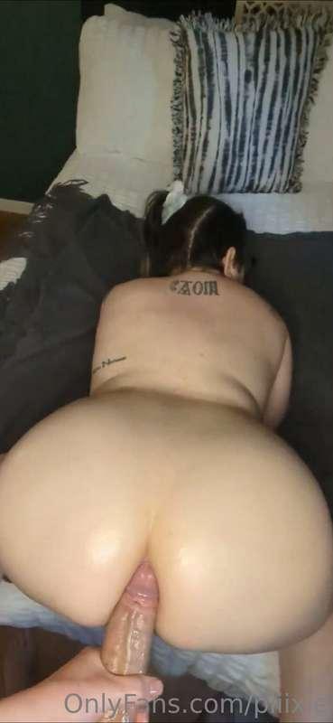 Today!!! Gawd I love watching a huge cock slide into my tiny..